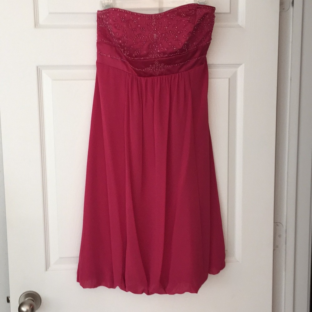 David’s bridal strapless dress